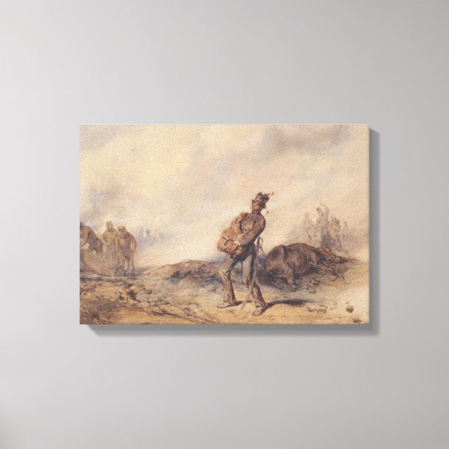 Impressão Em Tela Soldado ferido após a batalha (cena de guerra) (Frente)