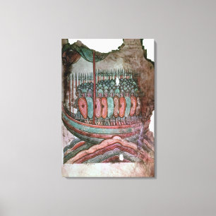 Impressão Em Tela Soldados normandos que cruzam o canal inglês