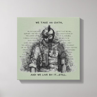 Impressão Em Tela Soldier Warrior - Oath Customize Background Color
