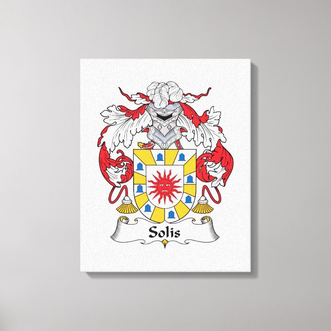 Impressão Em Tela Solis Family Crest (Frente)