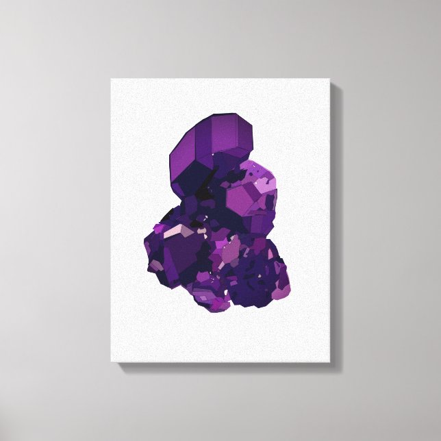 Impressão Em Tela Solteiro de Arte de Vetor Ametista Roxo (Frente)