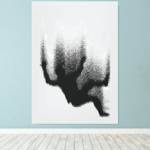 Impressão Em Tela Sombra Abstrata: Silhueta Fluida