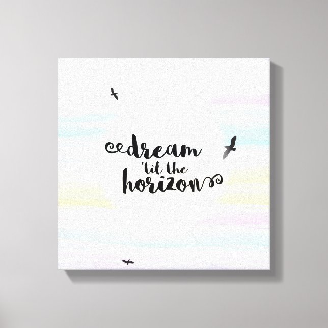 Impressão Em Tela Sonho até o Horizonte (Frente)