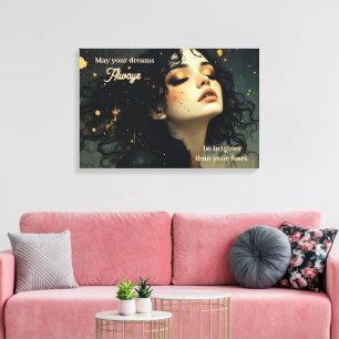 Impressão Em Tela Sonho Celestial / Poeira Estelar & Sombras Citaç