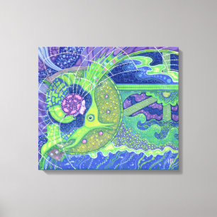 Impressão Em Tela Sonho da fantasia da sereia de arte surreal da lua