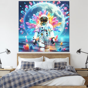 Impressão Em Tela Sonho de Cristal Astronauta