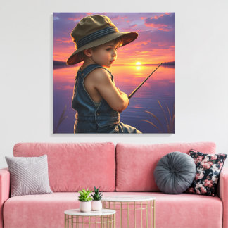 Impressão Em Tela Sonho de Pequeno Angler
