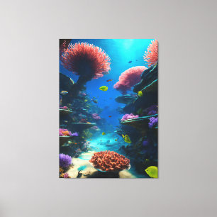 Impressão Em Tela Sonho de recife de coral vibrante