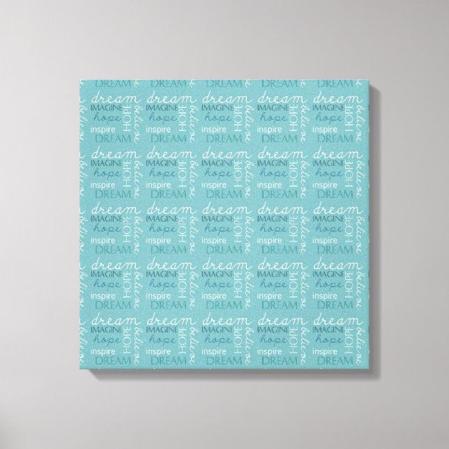 Impressão Em Tela Sonho, Imaginem, Esperança (Frente)