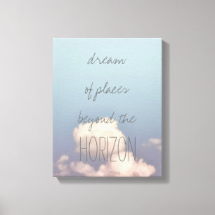 Impressão Em Tela sonho inspirador de lugares no céu azul