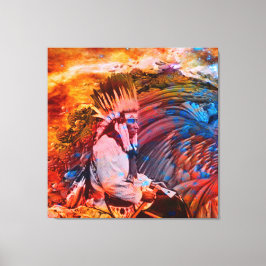 Impressão Em Tela Sonho Nativo Americano