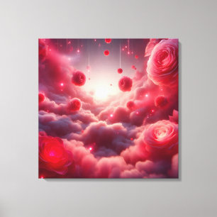 Impressão Em Tela Sonho Romântico Fantasia Rosas Amor