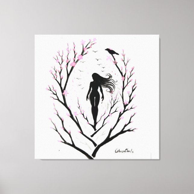 Impressão Em Tela Sonho Sakura (Frente)