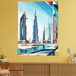 Impressão Em Tela Sonho Skyline de Dubai