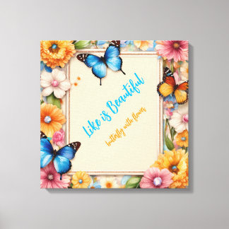 Impressão Em Tela Sonhos de Borboleta Pastel – Borboleta de Desenho 