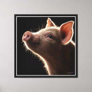 Impressão Em Tela Sonhos de Focinho Rosa