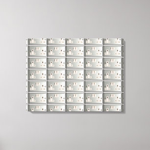 Impressão Em Tela Soquete de Plug-Socket AC BS 1363 do Reino Unido [