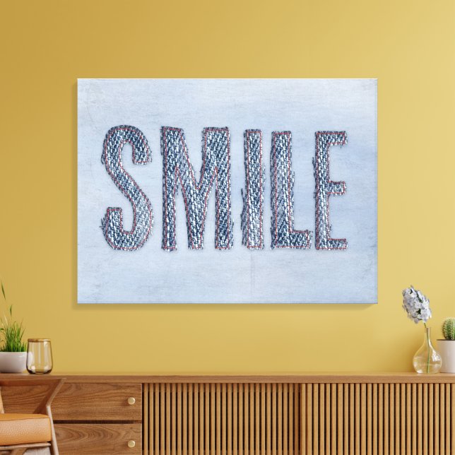 Impressão Em Tela sorriso de jeans azul (Insitu(Sala de estar))