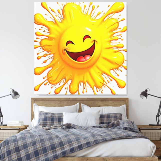 Impressão Em Tela Sorrisos de Sol: Explosão de Alegria (Insitu(Quarto))