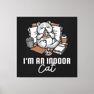 Impressão Em Tela Sou um gato interior - Um gato introvertido