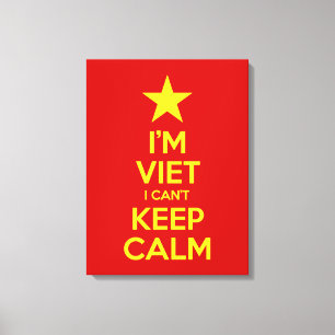 Impressão Em Tela Sou Viet, não consigo ficar calmo