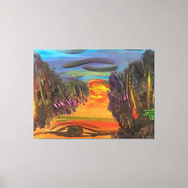 Impressão Em Tela Soulful Horizon Hand Painted Design  (Frente)