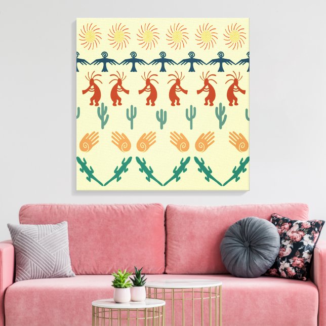 Impressão Em Tela Southwest American Indian Tribal Petroglyphs Art (Insitu(Sala de estar))