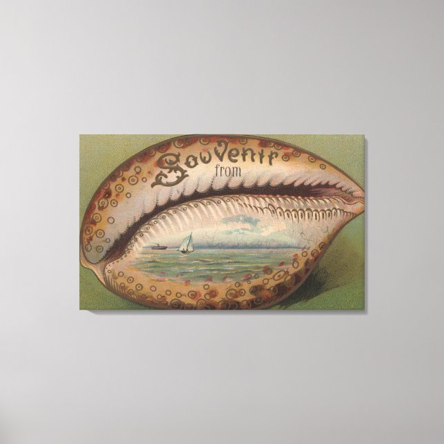 Impressão Em Tela Souvenir De #5 - Qualquer Cidade, Estado (Frente)