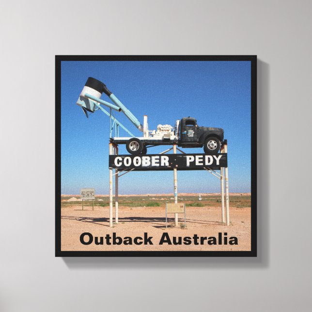 Impressão Em Tela Souvenir Personalizado do Pedy Outback Coober (Frente)
