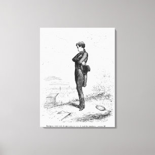 Impressão Em Tela Sozinho esquerdo, Rastignac andou algumas etapas