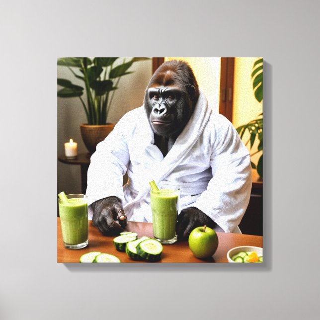 Impressão Em Tela Spa Day Gorilla (Frente)