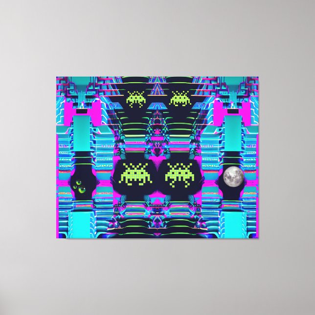 Impressão Em Tela Space Invasion from the Tariff Kings (Frente)