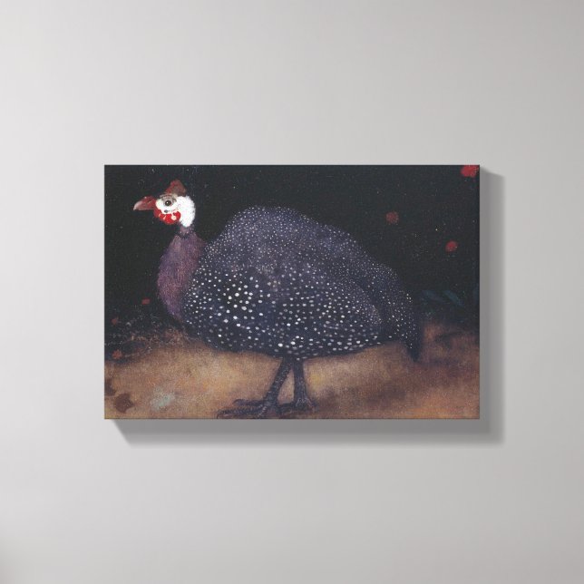 Impressão Em Tela Speckled Guineafowl Bird (por Jan Mankes) (Frente)