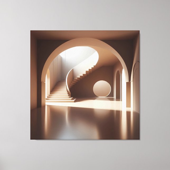 Impressão Em Tela Spiral Light Architecture (Frente)