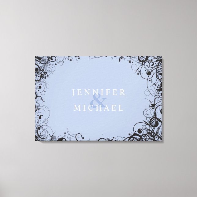 Impressão Em Tela SPIRALS & STARS Conselho de Entrada de Casamento J (Frente)