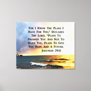 IMPRESSÃO EM TELA SPIRITUAL JEREMIAH 29:11 DESIGN OCEANO