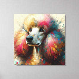 Impressão Em Tela Splash Poodle