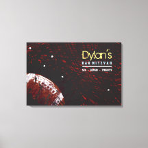 SPLATTER FOTBALL Bar Mitzvah Sign in Memory Consel
