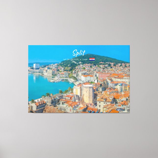Impressão Em Tela Split, Croácia - Cidade Costeira (Frente)