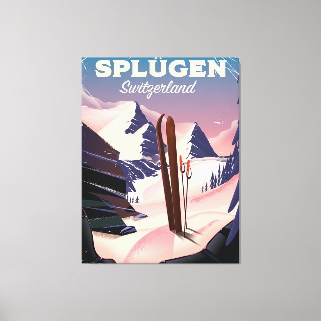 Impressão Em Tela splügen Suiça (Frente)