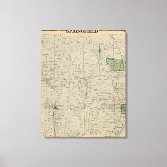 Impressão Em Tela Springfield, Ohio (Frente)