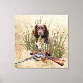Impressão Em Tela Sprocker Spaniel Tapeçaria Poster Triptych Acrílic