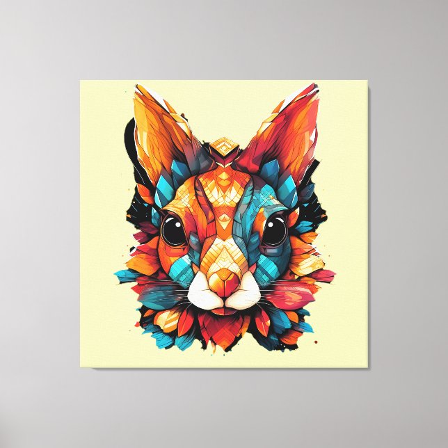 Impressão Em Tela Squirrel Popart (Frente)