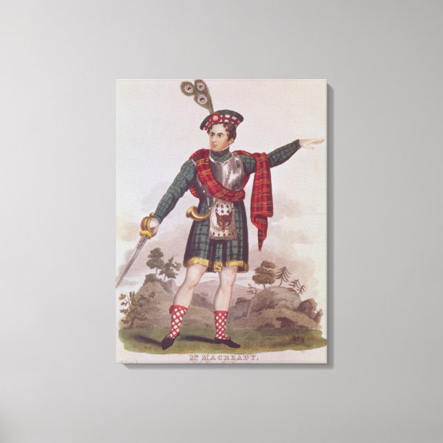 Impressão Em Tela Sr. Macready no papel de Rob Roy Macgregor (Frente)