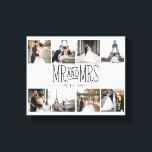 Impressão Em Tela Sr. Monograma com Letras de Foto da & Sra. Oito<br><div class="desc">Este é o design perfeito para os recém-casados,  adicione fotos memoráveis e mude facilmente o nome.</div>