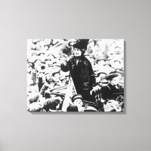 Impressão Em Tela Sra. Emmeline Pankhurst Addressing uma multidão