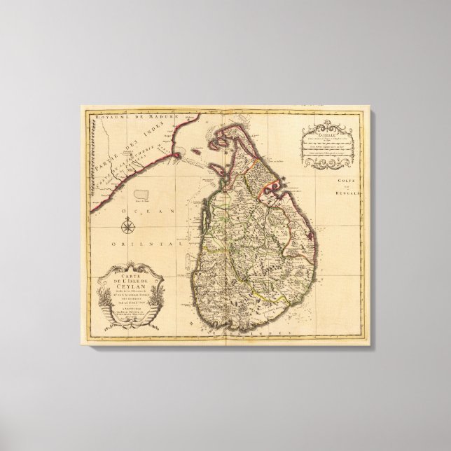 Impressão Em Tela Sri Lanka (Frente)