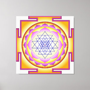 Impressão Em Tela Sri Yantra Chakra Shiva Shakti Navayoni Deusa