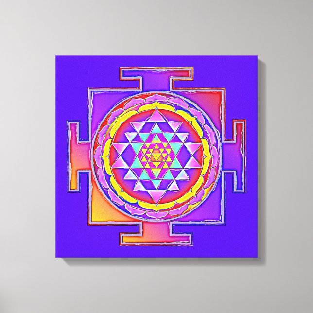 Impressão Em Tela Sri Yantra - Símbolo hinduísmo Design 1 (Frente)