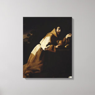 Impressão Em Tela St Francis na meditação, 1639